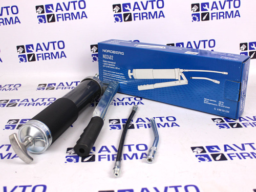 Шприц плунжерный для густой смазки 400 мл 2-х поршневой NORDBERG в интернет-магазине avtofirma63.ru 