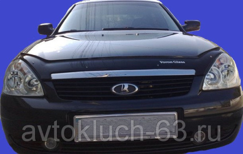Спойлер (мухобойка) капота для а/м 2170, Voron Glass в интернет-магазине avtofirma63.ru 