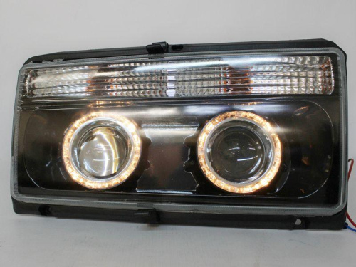 Фары альтернативные с линзами и Led глазками для а/м 2104-2107