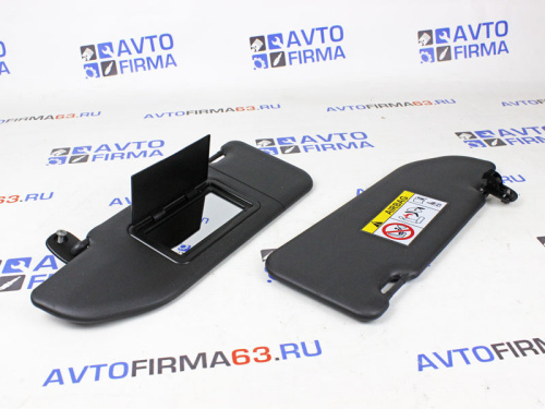 Cолнцезащитные козырьки черные с зеркалом от Веста Спорт на Лада Веста