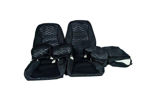 Обивка сидений центр термотиснение трек на Лада Калина