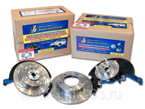 Усиленный ступичный узел для 2121, 21213, 2123 с внешним креплением перфорированного тормозного диска, ступица 22 шлица на Лада 4x4 Нива