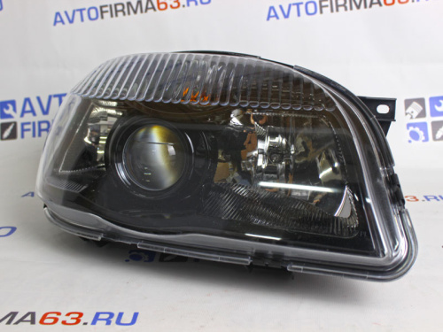 Блок фара правая на Шевроле Нива с линзой ЧЕРНАЯ BERTONE Bosch