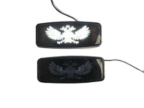 Диодные повторители поворота для Приора, Гранта, Калина с "Гербом" Белые