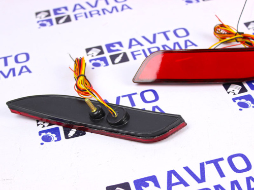 Диодные катафоты в задний бампер на Лада Приора 2