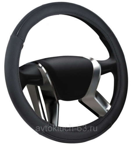 Оплетка на руль виниловая "L" (d=40см) Bold Vinil черная, Azard