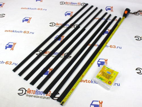 Комплект уплотнителей стекол двери /бархотка/ с загнутыми концами для а/м 2105-2107 Комплект уплотнителей стекол двери /бархотка/ с загнутыми концами для а/м 2105-2107