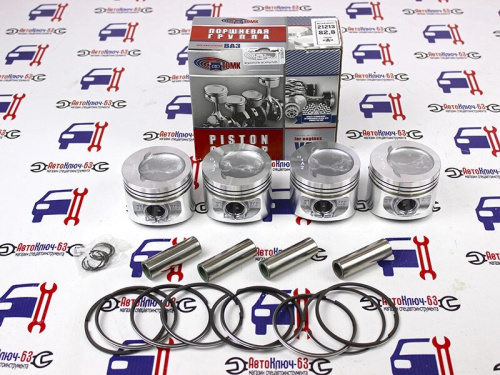 Комплект поршней с пальцами и кольцами 82,4 для двигателя ВАЗ 21213 ТДМК в интернет-магазине avtofirma63.ru 