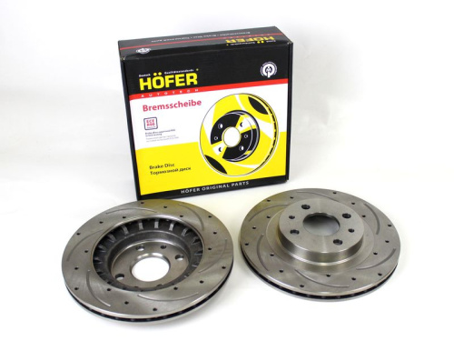 Передние тормозные диски R14, вентилируемые, перфорированные, слоты для а/м 2110-2112, 1117-1119, 2170-2172, 2190, 2194, Hofer в интернет-магазине avtofirma63.ru 