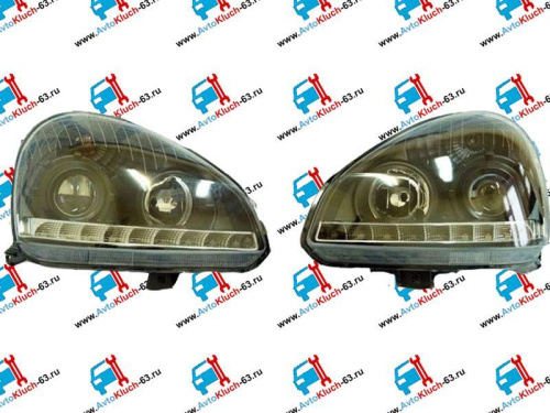 Фары PROSPORT RS-09937 С ДХО, черный корпус для Лада Приора