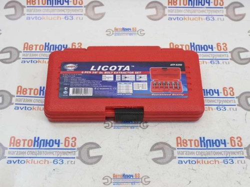 Набор экстракторов для сломанного крепежа 2, 3, 4, 6, 8,10 мм Licota в интернет-магазине avtofirma63.ru 