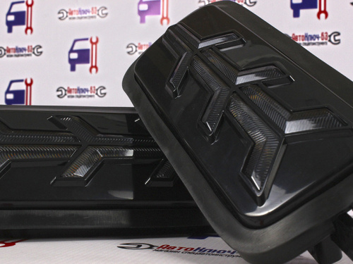 Подфарники Turbo с LED ДХО и бегающими поворотниками на Нива 4х4