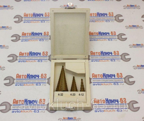 Набор сверл ступенчатых по металлу (3 штуки) Голден инструмент в интернет-магазине avtofirma63.ru 