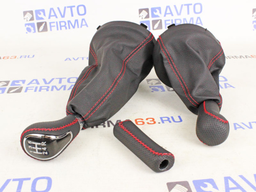 Ручка кпп, раздатки, ручника на Шевроле Нива в стиле Веста в экокоже