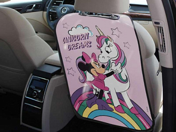 Детская защитная накидка на спинку сиденья в автомобиль Disney Минни Маус единорог в интернет-магазине avtofirma63.ru 