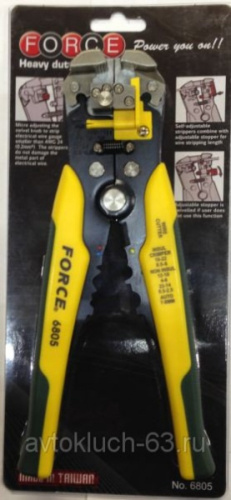Клещи зачистные универсальные для проводов и обжима контактов L = 210 мм Force в интернет-магазине avtofirma63.ru 