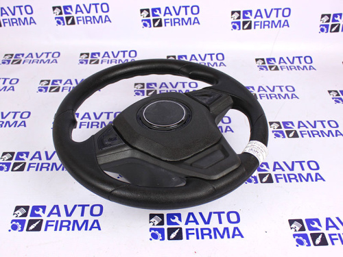 Руль со вставками черный глянец Турбо для а/м 2121