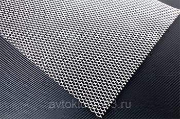 Алюминиевая сетка серебристая 1200х250 мм, мелкая ячейка (5х10 мм), 1254 в интернет-магазине avtofirma63.ru 
