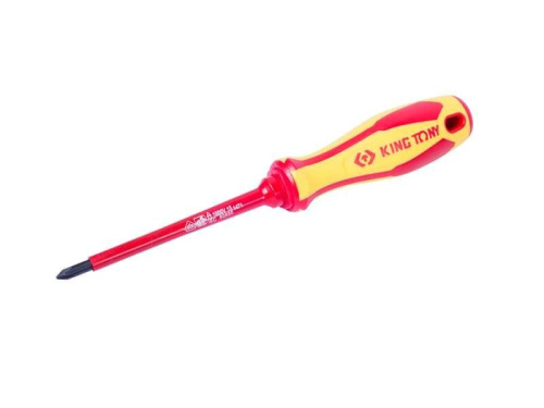 Отвертка крестовая Phillips №1, 100 мм, диэлектрическая KING TONY в интернет-магазине avtofirma63.ru 