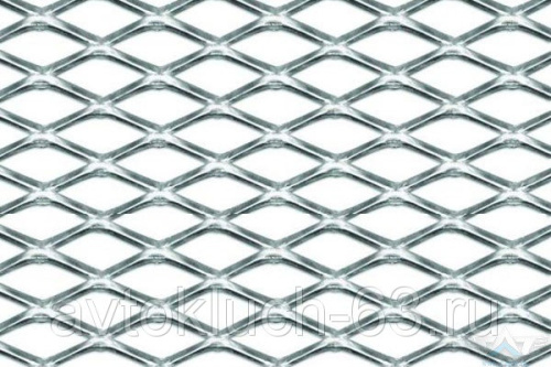 Алюминиевая сетка серебристая 1200х250 мм, мелкая ячейка (5х10 мм), 1254 в интернет-магазине avtofirma63.ru 