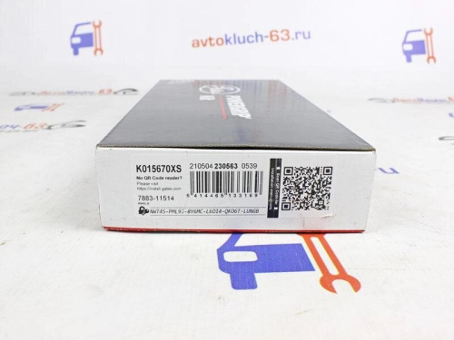 Комплект ремня ГРМ с роликом для а/м 2192, 2194 (1,6л 87 лс 8 кл), GATES (K015670XS) в интернет-магазине avtofirma63.ru 
