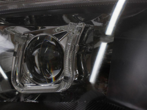 Тюнинг фары для а/м 2114 Лексус с Би линзой черной маской и ангельскими глазками