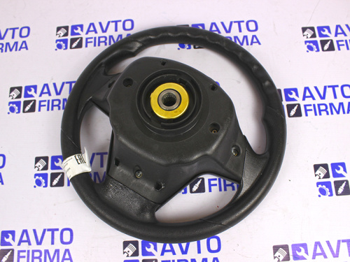 Руль со вставками черный глянец Турбо для а/м 2121