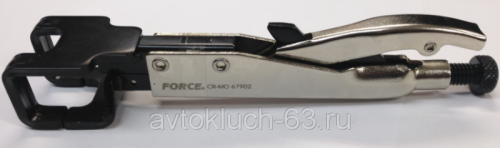 Зажим с фиксатором для кузовных работ, двойной изгиб для сборки деталей кузова ф67902 Force в интернет-магазине avtofirma63.ru 