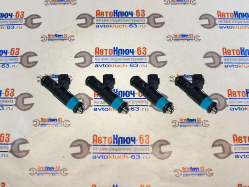 Комплект форсунок SIEMENS А371 голубые тонкие на Ваз 2110-2112, Лада Приора 1,6 л,16 КЛ.