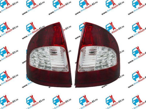 Задние фонари диодные красно-белые на Лада Калина