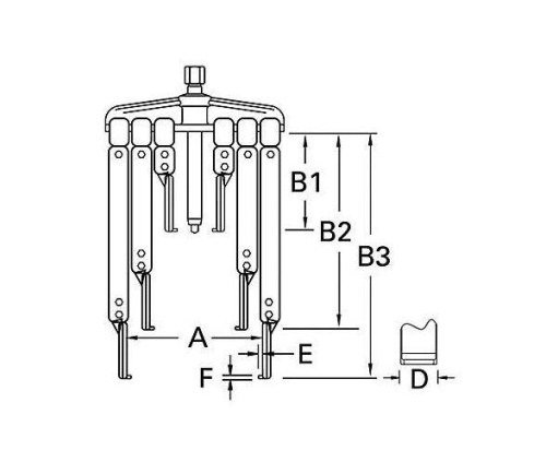 Съемник двухлапый 3 в 1 (150, 220, 300 мм) Licota ATB-1153 в интернет-магазине avtofirma63.ru 