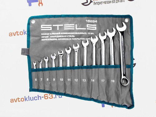Набор комбинированных ключей 12 предметов STELS в интернет-магазине avtofirma63.ru 