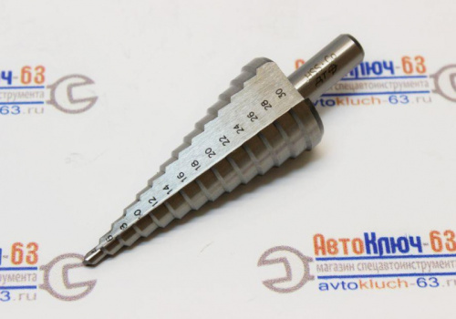 Сверло ступенчатое по металлу Ø 4-30 мм, 14 ступеней Дело Техники в интернет-магазине avtofirma63.ru 