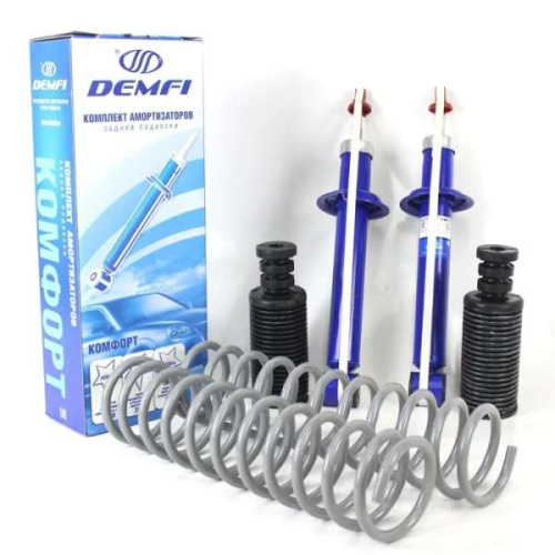 Комплект задних амортизаторов газомасляных в сборе на Лада Калина, Калина 2, Гранта, Гранта ФЛ Demfi Comfort в интернет-магазине avtofirma63.ru 
