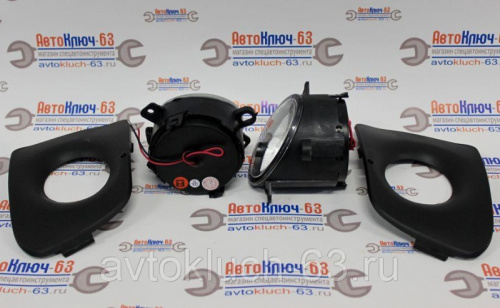 Противотуманные фары для Лада Калина диодные с рамками LD-089L