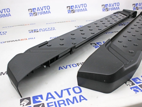 Пороги алюминиевые БМВ стиль черные на Лада Нива Урбан в интернет-магазине avtofirma63.ru 