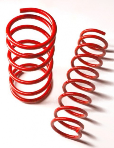 Пружины передних стоек ВАЗ 2108-2112, красные -30 мм, Клаксон в интернет-магазине avtofirma63.ru 