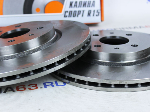 Передние тормозные диски R15 вентилируемые, гладкие для а/м 1117-1119 спорт, 2190-2191 спорт, Alnas sport в интернет-магазине avtofirma63.ru 