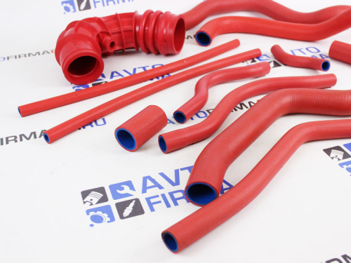 Патрубки двигателя армированный каучук красные на ВАЗ 2110, 2111 в интернет-магазине avtofirma63.ru 