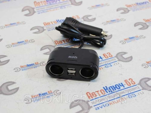 Автомобильный разветвитель прикуривателя с вольтметром 12 V Olesson 1675