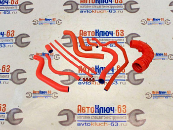 Патрубки двигателя ВАЗ 2112 армированный каучук красные в интернет-магазине avtofirma63.ru 