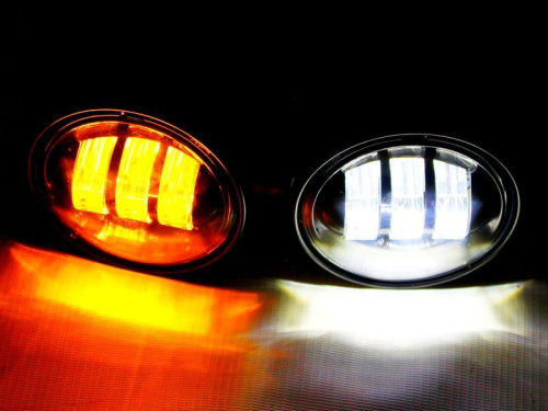 Противотуманные фары для а/м 2180, 2121, 2190 ФЛ двухрежимные, 3 линзы Автосвет 50W