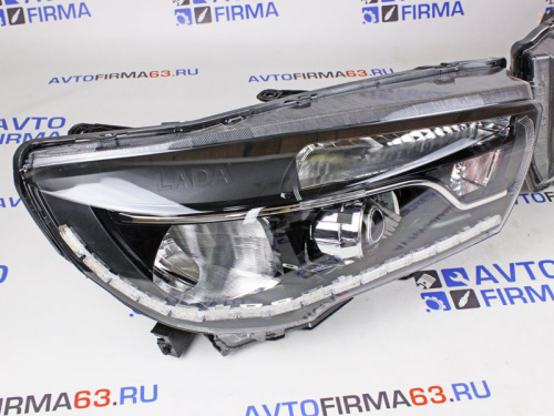 Тюнинг фары Лада Веста с БИ линзами ДХО и Led повторителями в стиле Лексус