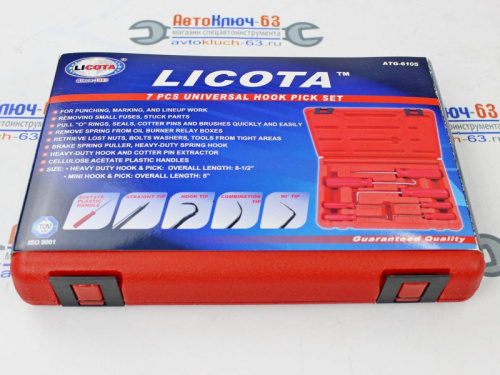 Набор крючков для демонтажа сальников, 7 предметов  Licota в интернет-магазине avtofirma63.ru 