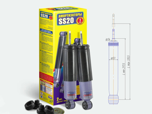 Передние амортизаторы Лада Нива 4х4 SS20 Стандарт 2121-4290500400 в интернет-магазине avtofirma63.ru 