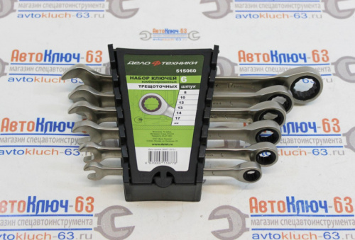 Набор ключей комбинированных трещоточных 6 шт Дело Техники в интернет-магазине avtofirma63.ru 