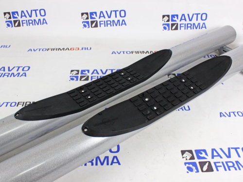 Пороги труба с проступью и металлической заглушкой Лада Нива 4х4 2121 Техносфера в интернет-магазине avtofirma63.ru 