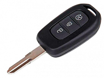 Ключ замка зажигания Renault HITAG 3 PCF 7961 (хром) 3 кнопки от интернет-магазина avtofirma63.ru 