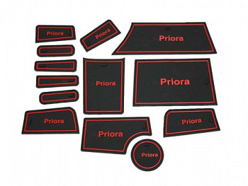 Силиконовые коврики на панель приборов Приора-2