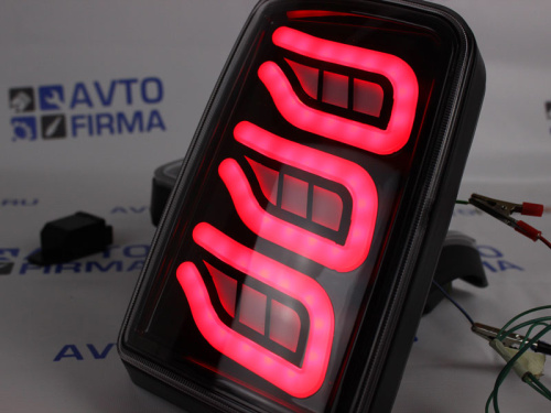 Задние светодиодные фонари Капли на Лада Нива 4х4 красные